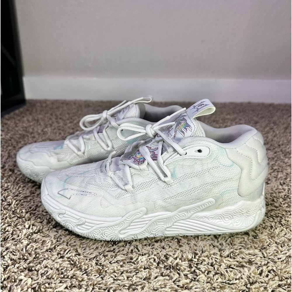 Puma LaMelo Ball MB.03‎ "Iridescent" White 379934-01 Youth Size 7 / 8.5W